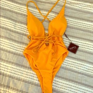 Brand New ZAFUL Yellow Onepiece